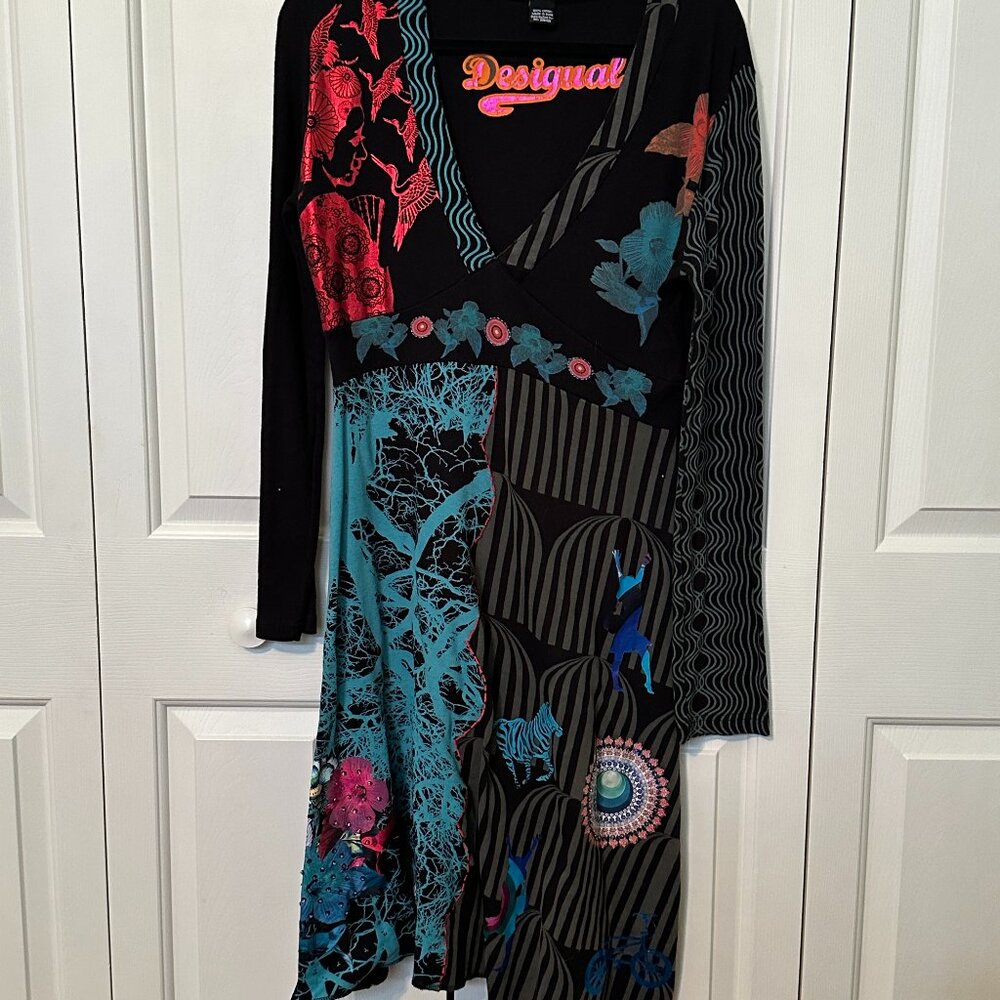 Desigual Dress Black and Blue